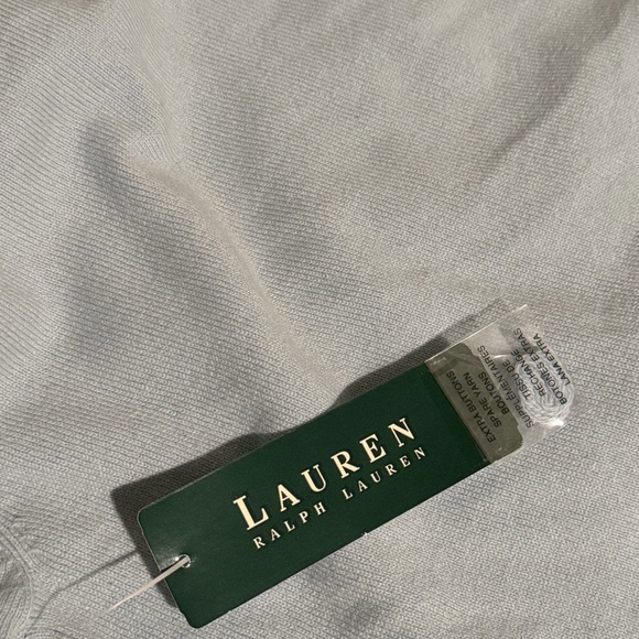 Ralph Lauren 100% Cashmere Light Blue Button Cardigan Small - Picture 5 of 5